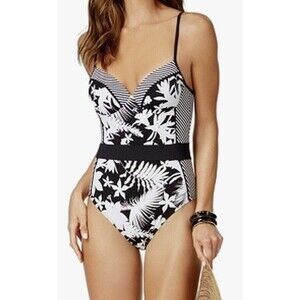 Bleu Rod Beattie Women's Over The Shoulder One Piece Swimsuit Sz 8